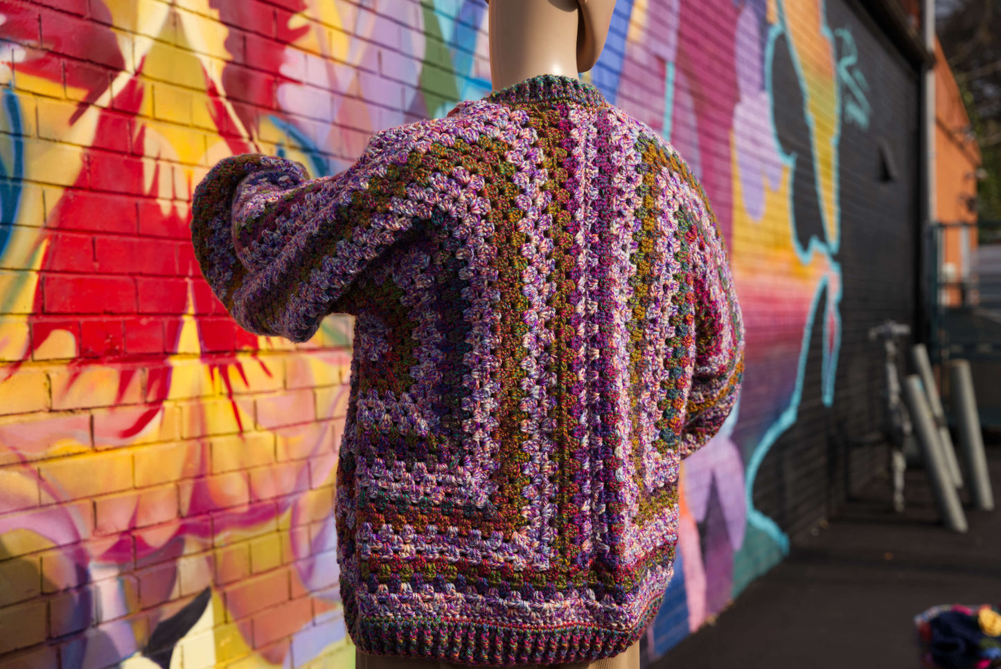 Custom Hexagon Crochet Cardigan - Adult (Small-Medium)