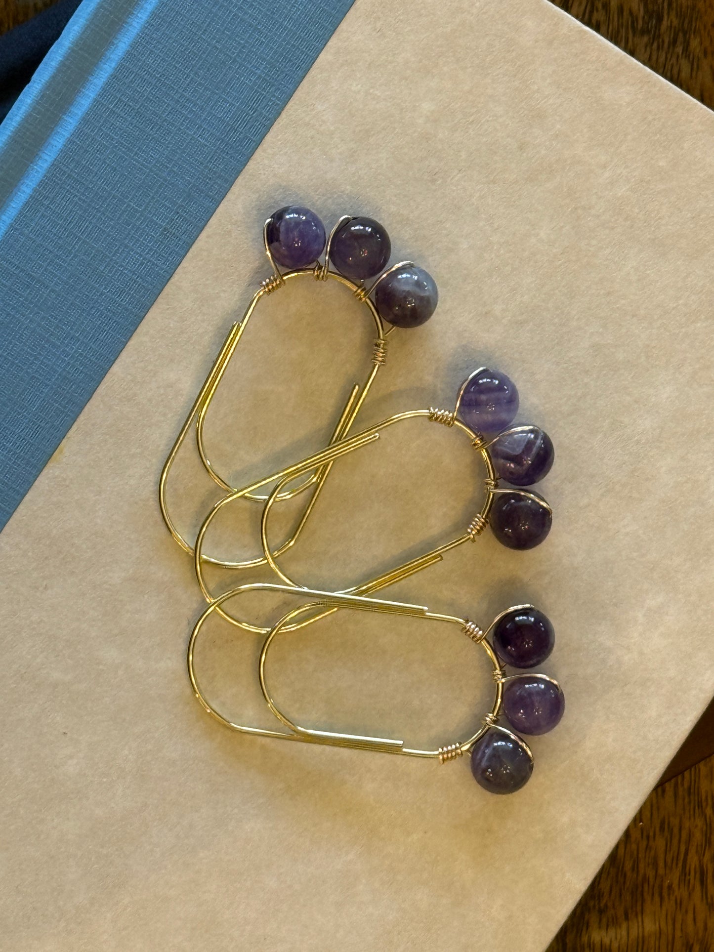 Handmade Semi-Precious Gemstone Paper Clip