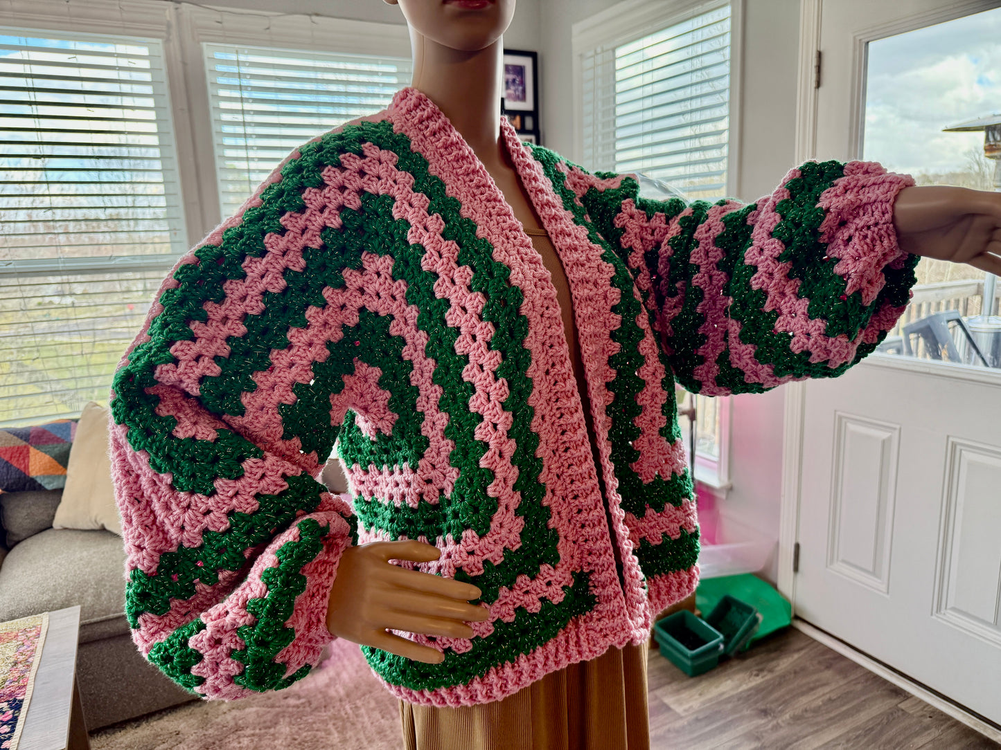 ๐๐ AKA-Inspired Handmade Crocheted Cardigan