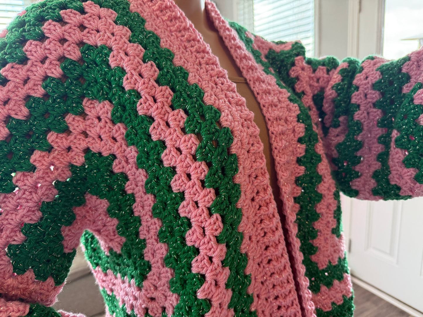 ๐๐ AKA-Inspired Handmade Crocheted Cardigan