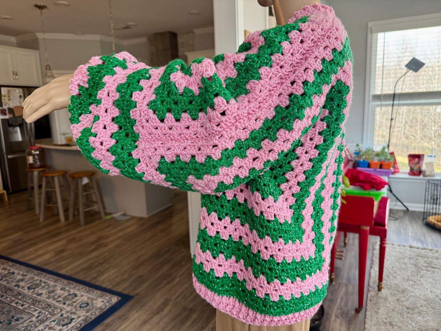 ๐๐ AKA-Inspired Handmade Crocheted Cardigan
