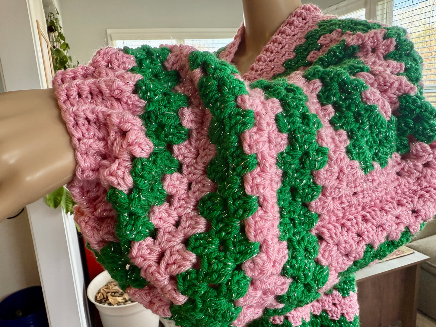 ๐๐ AKA-Inspired Handmade Crocheted Cardigan