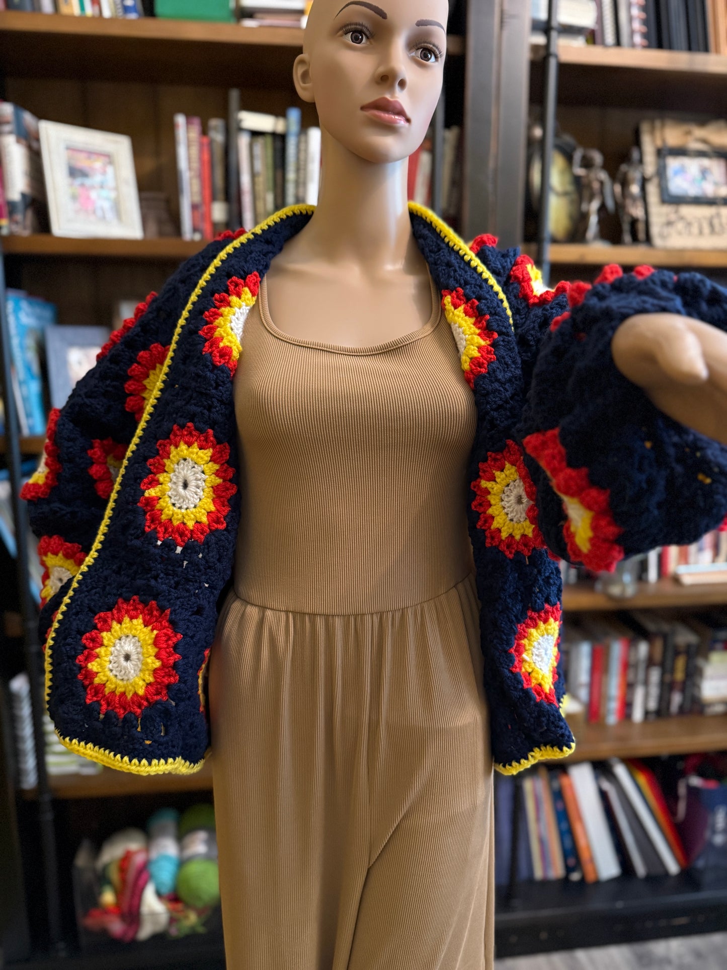 π Red Bull Racing-Inspired Handmade Crocheted Cardigan