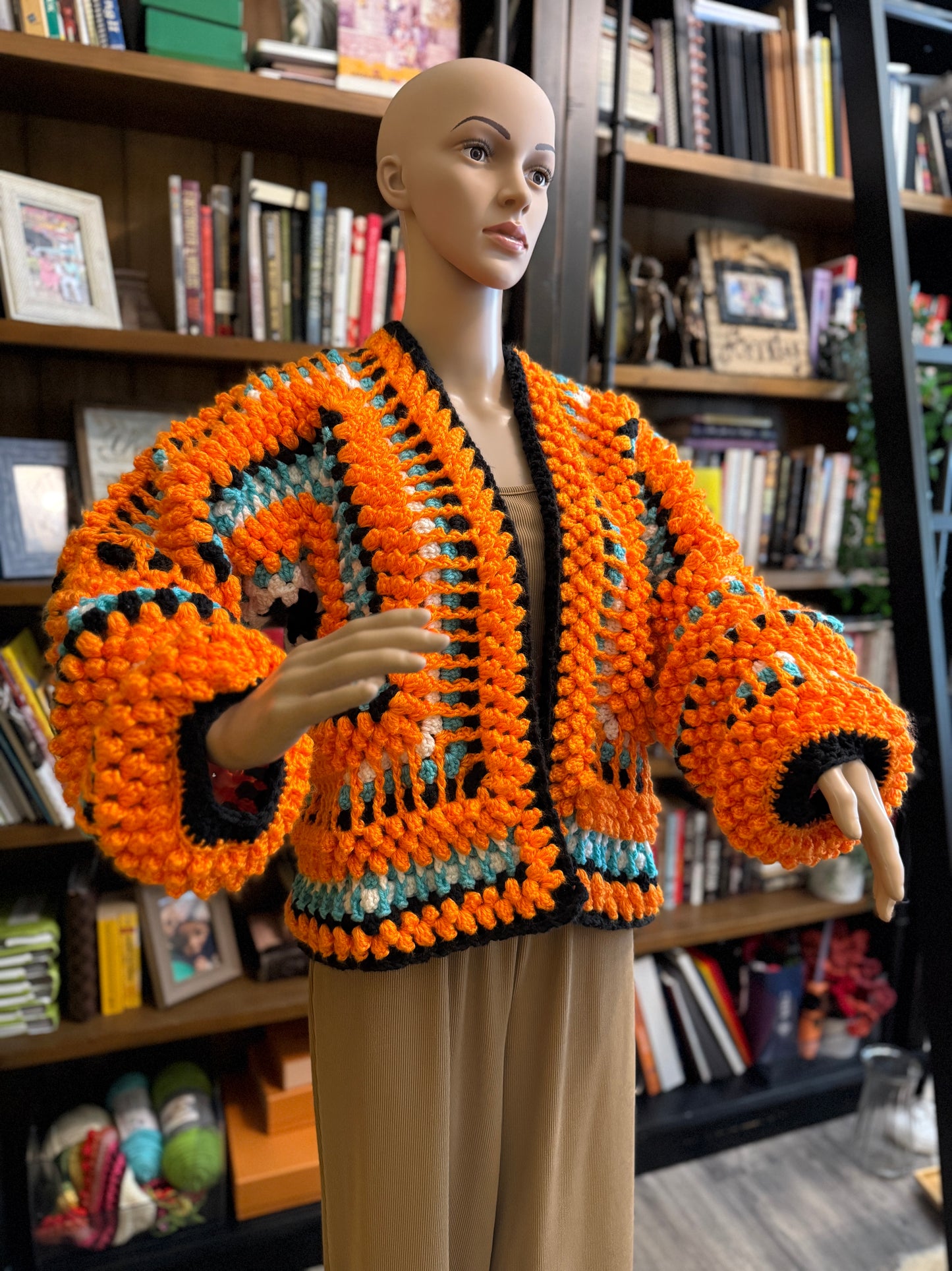 🧡 McLaren-Inspired Handmade Crocheted Cardigan