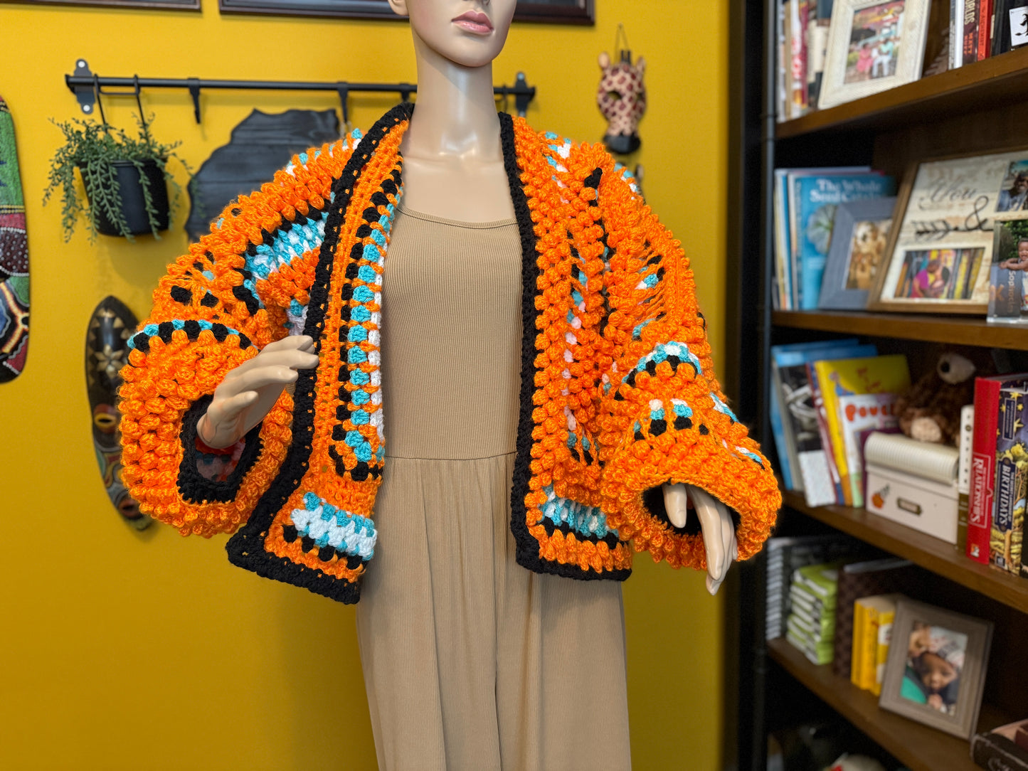 🧡 McLaren-Inspired Handmade Crocheted Cardigan