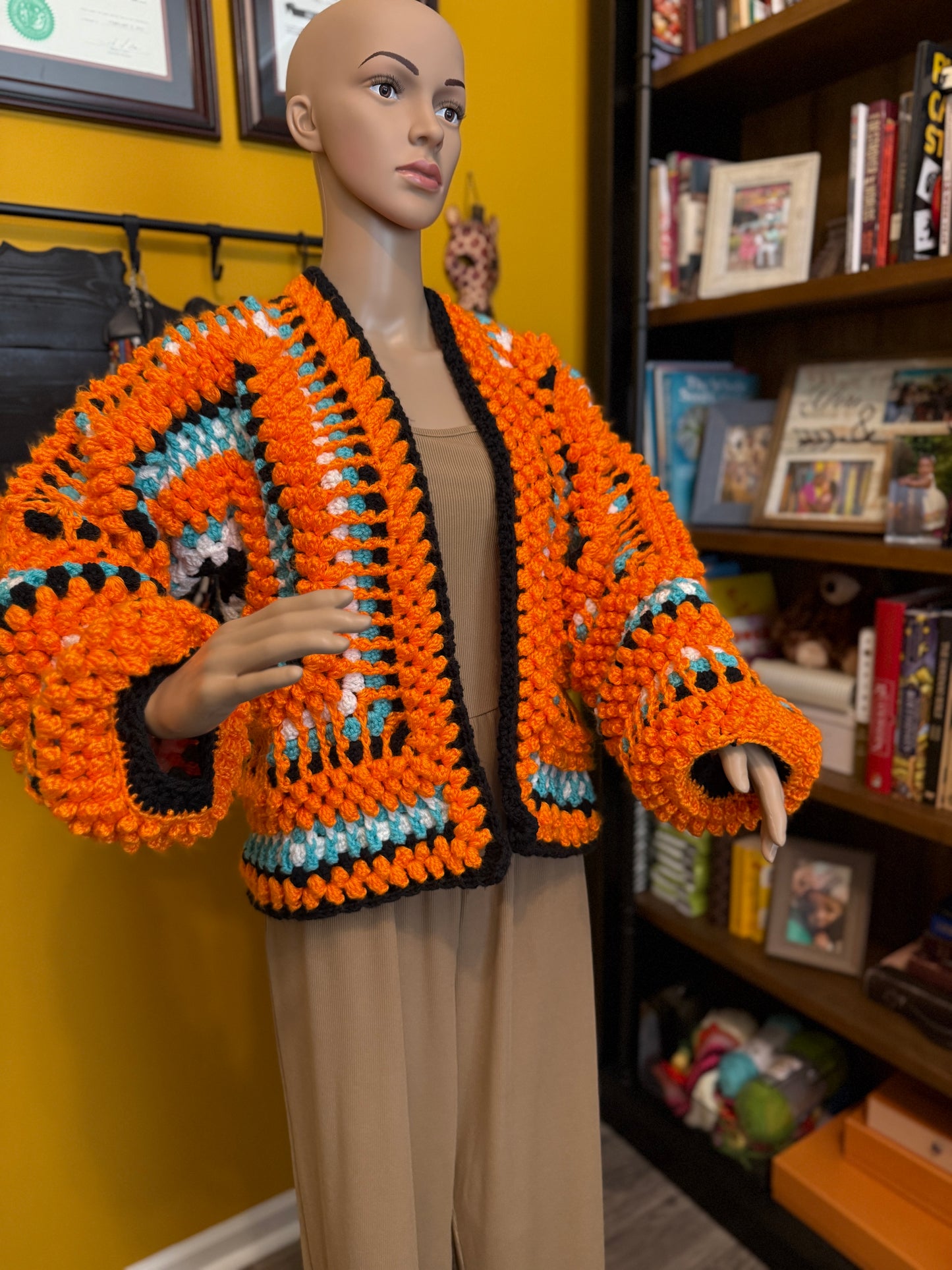 🧡 McLaren-Inspired Handmade Crocheted Cardigan