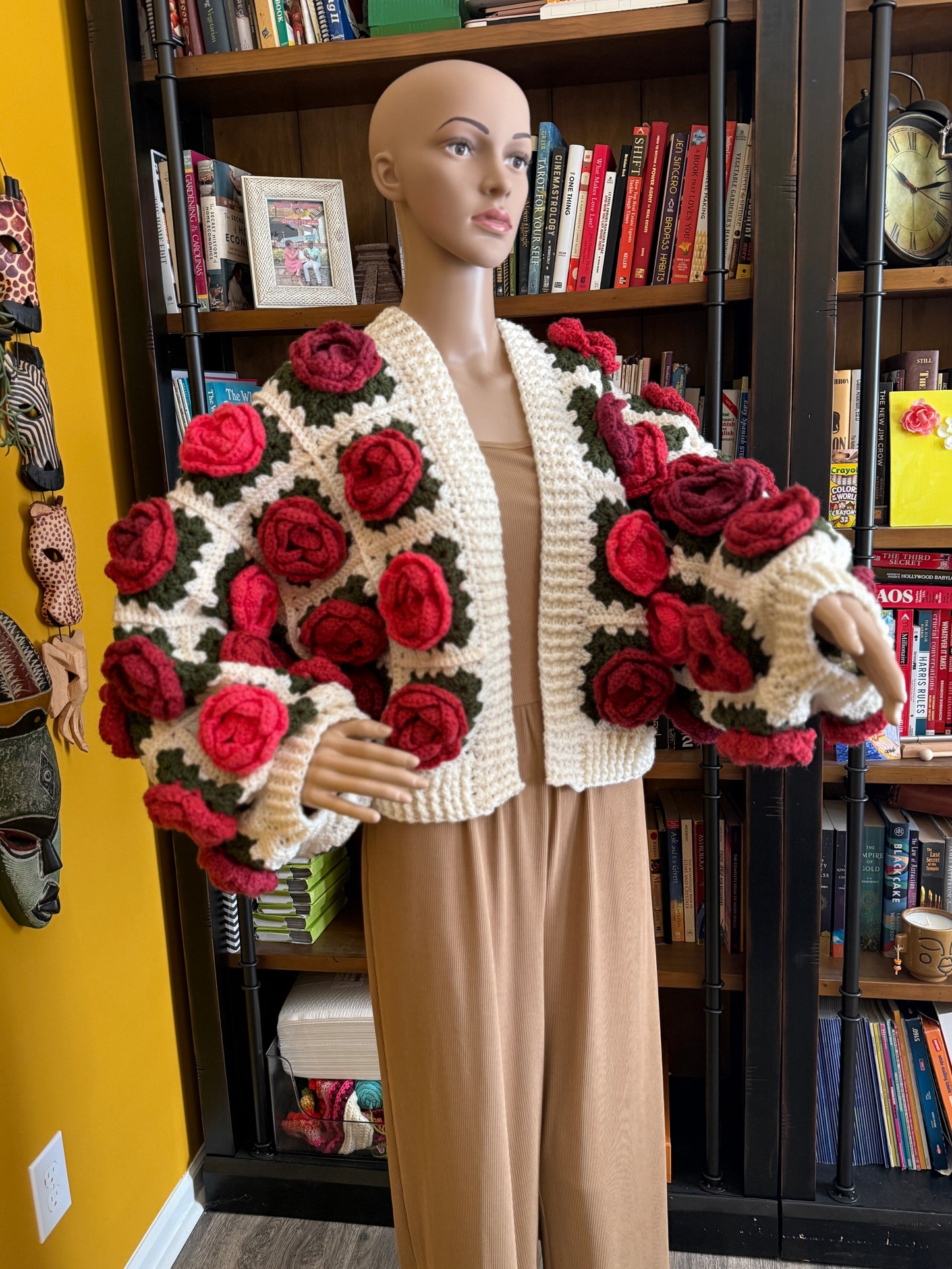 Rose Garden Crochet Cardigan - "Shades of Love"