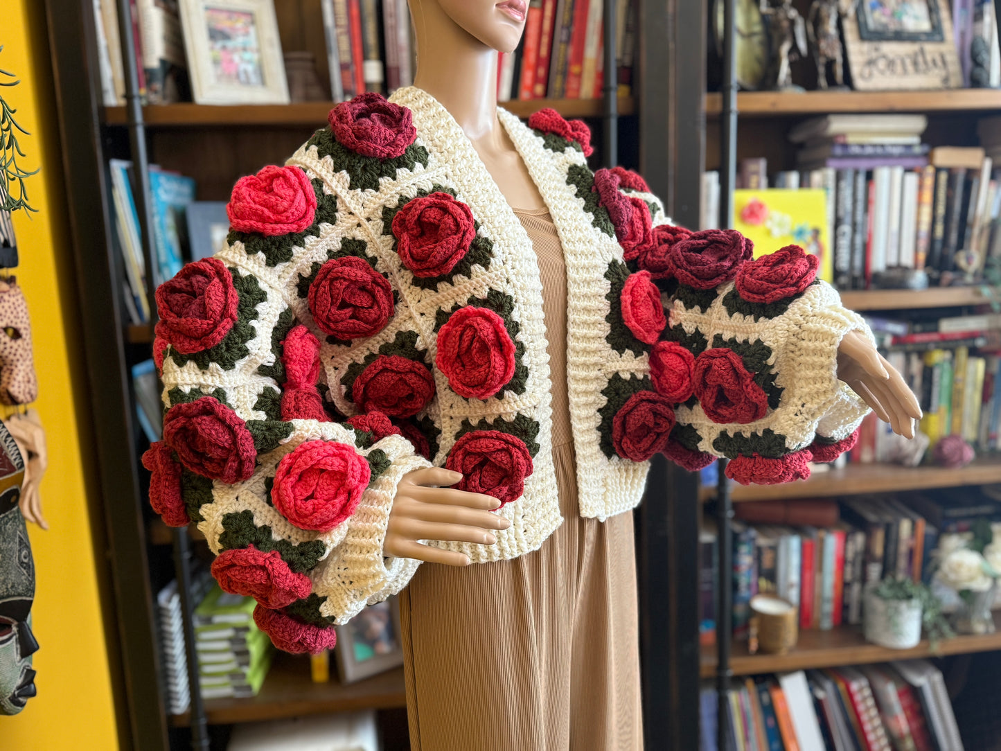 Rose Garden Crochet Cardigan - "Shades of Love"