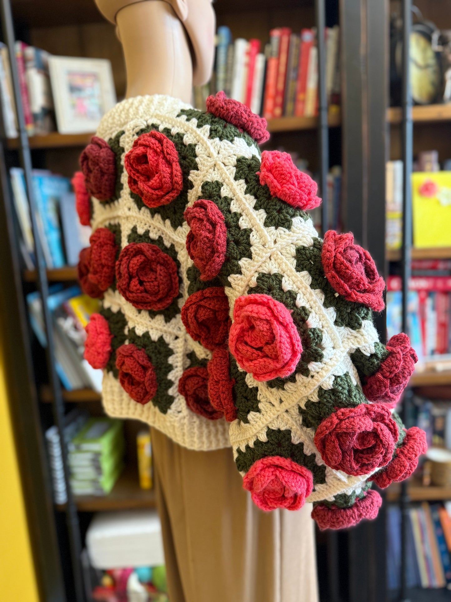 Rose Garden Crochet Cardigan - "Shades of Love"