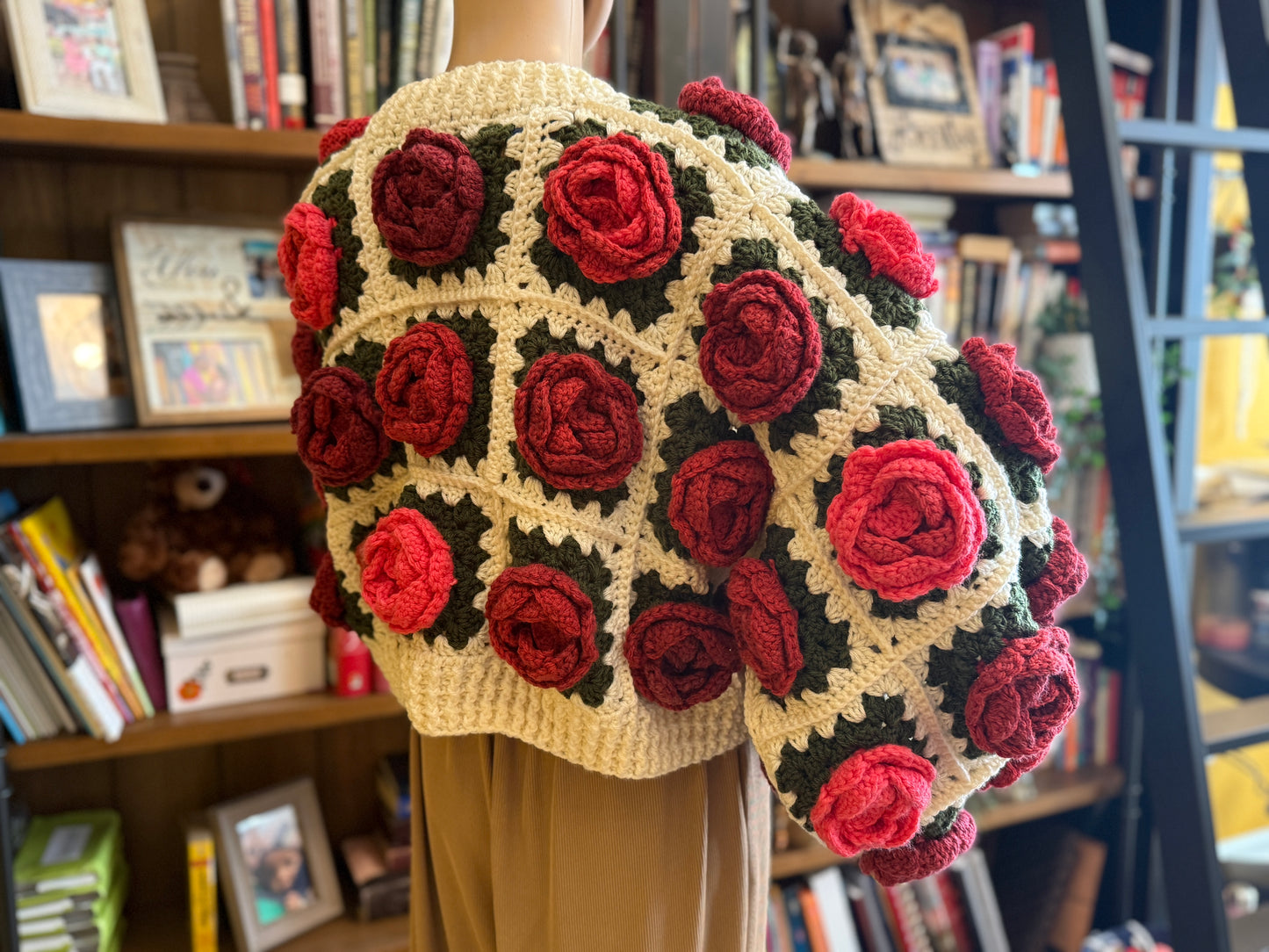 Rose Garden Crochet Cardigan - "Shades of Love"