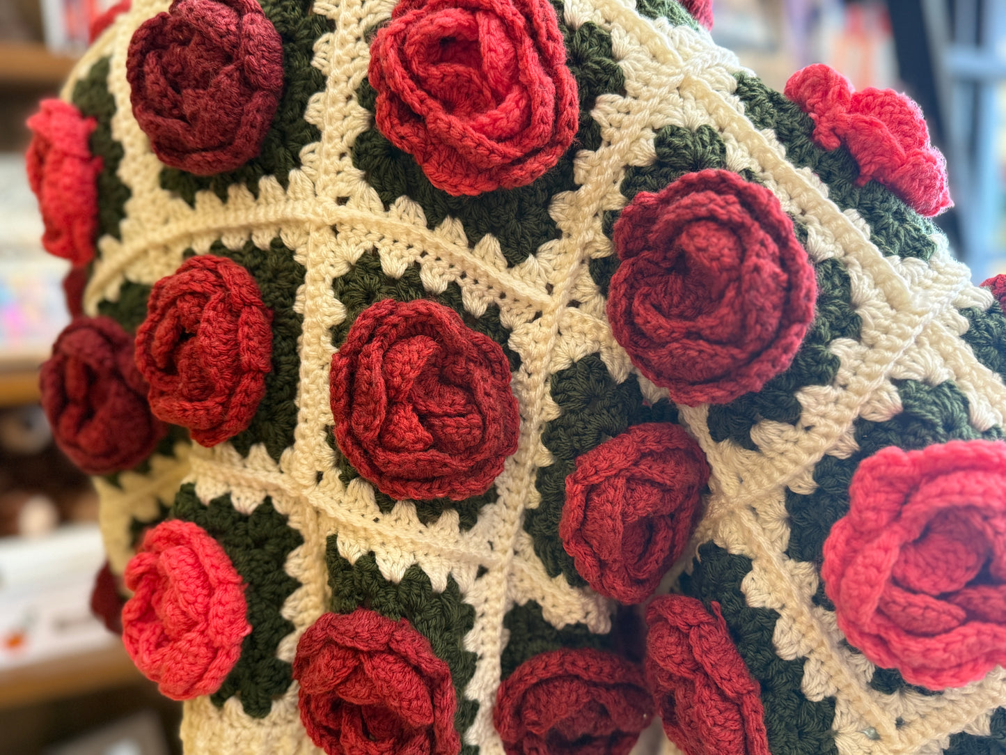 Rose Garden Crochet Cardigan - "Shades of Love"