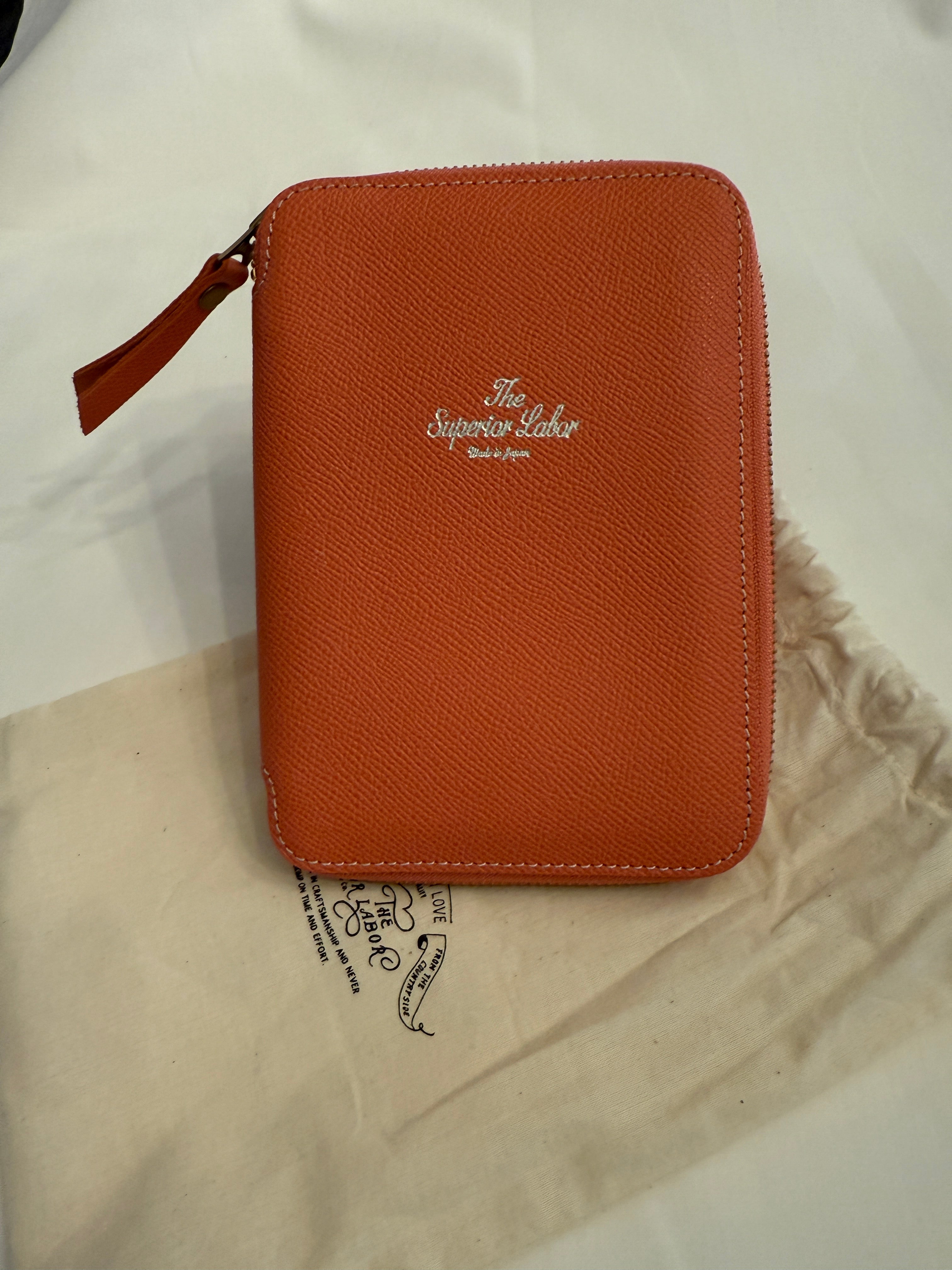 The Superior Labor - Calf Leather - Zip Organizer A6 - Pink – Full