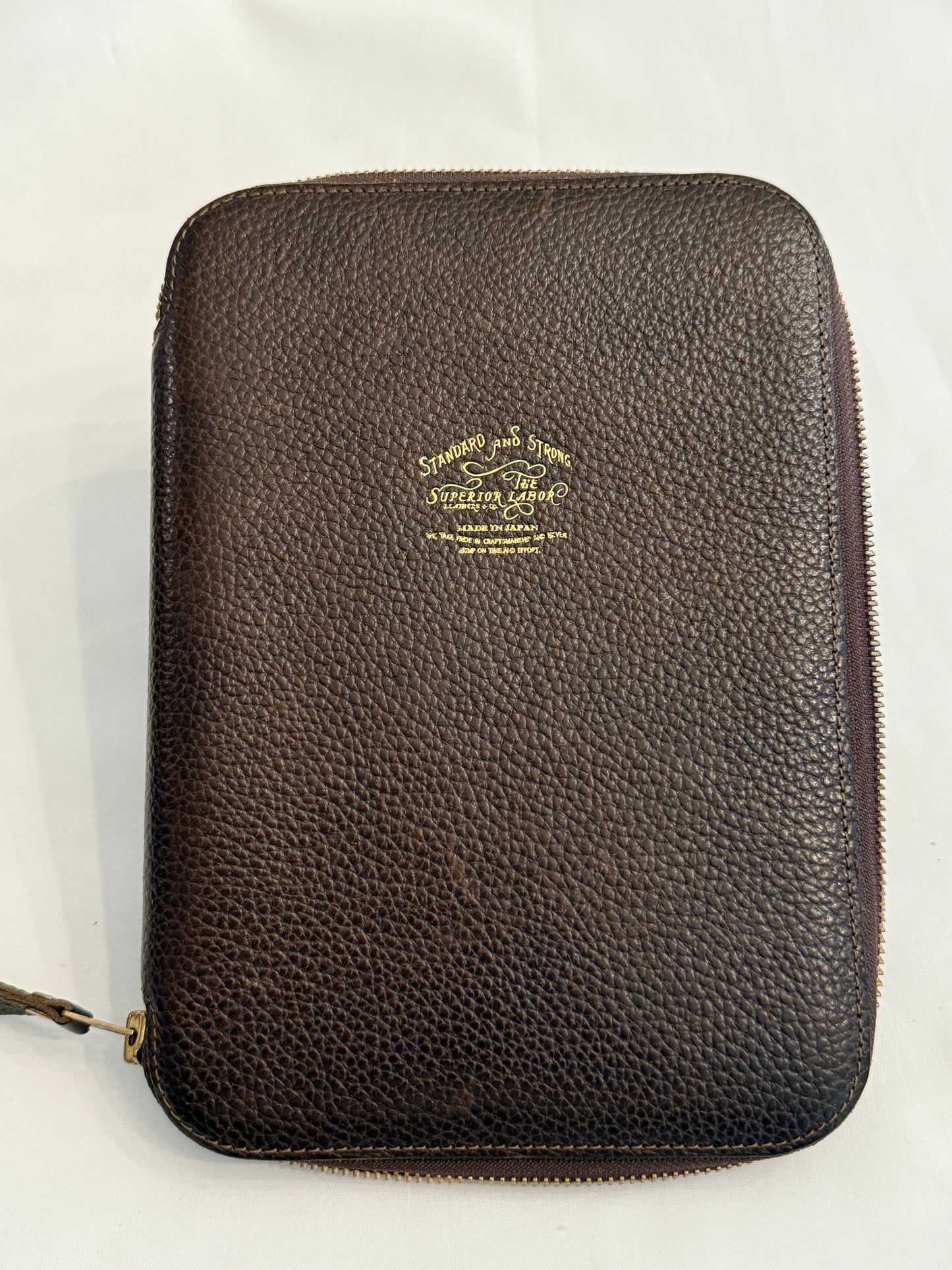 A5 The Superior Labor - Zip organizer in A5 - Brown Leather