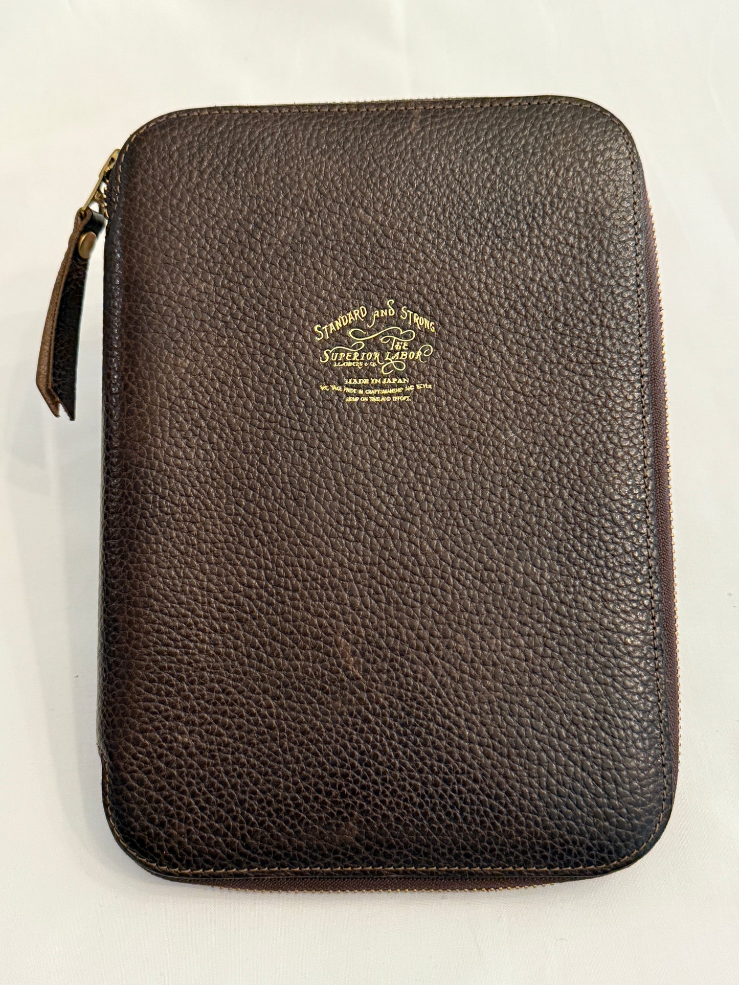 A5 The Superior Labor - Zip organizer in A5 - Brown Leather