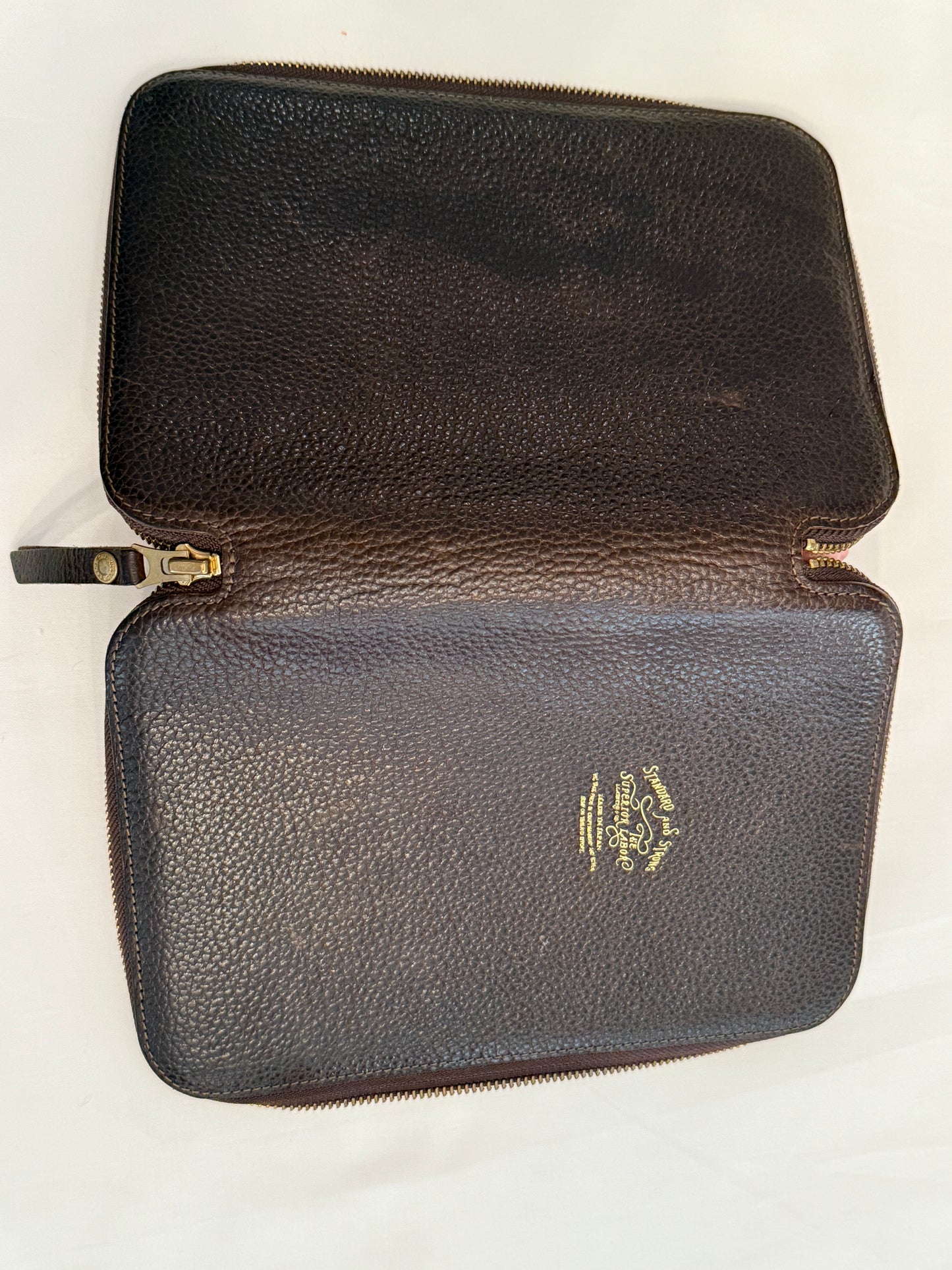 A5 The Superior Labor - Zip organizer in A5 - Brown Leather