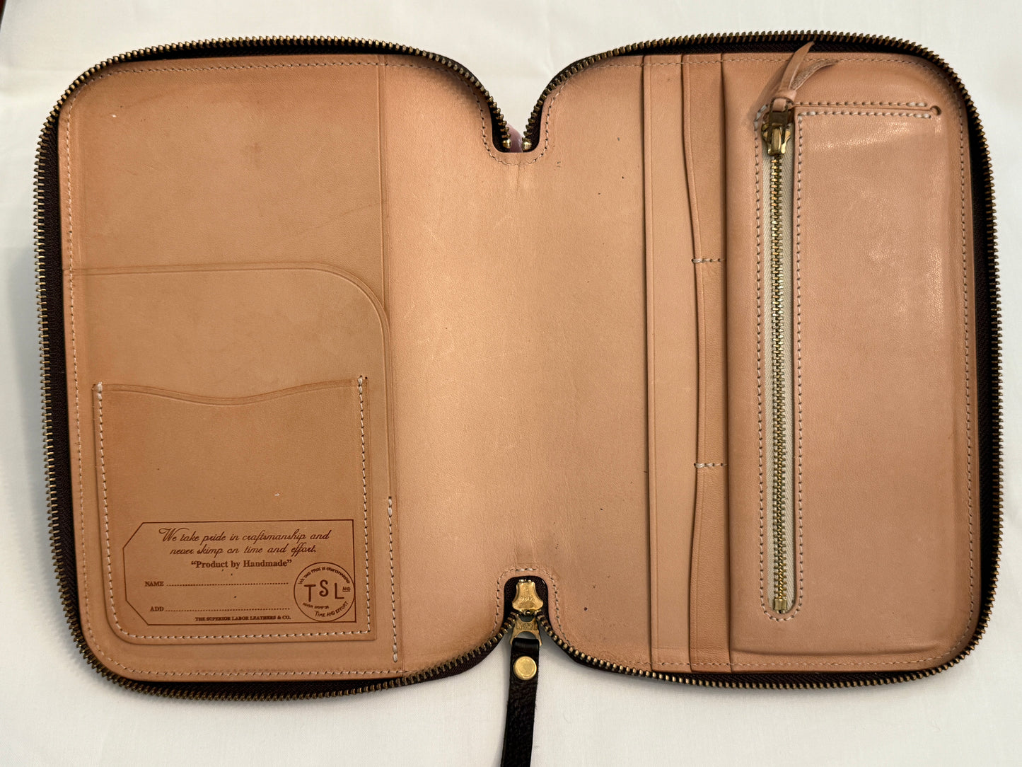 A5 The Superior Labor - Zip organizer in A5 - Brown Leather