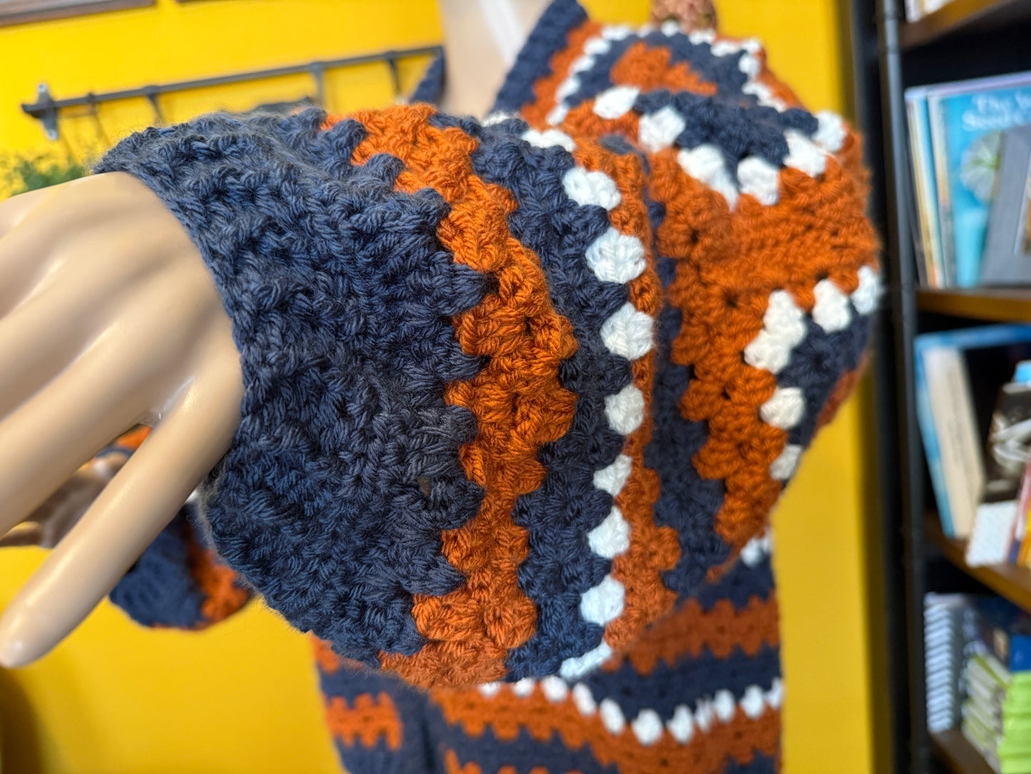"Study Hall" - Handmade Crocheted Cardigan