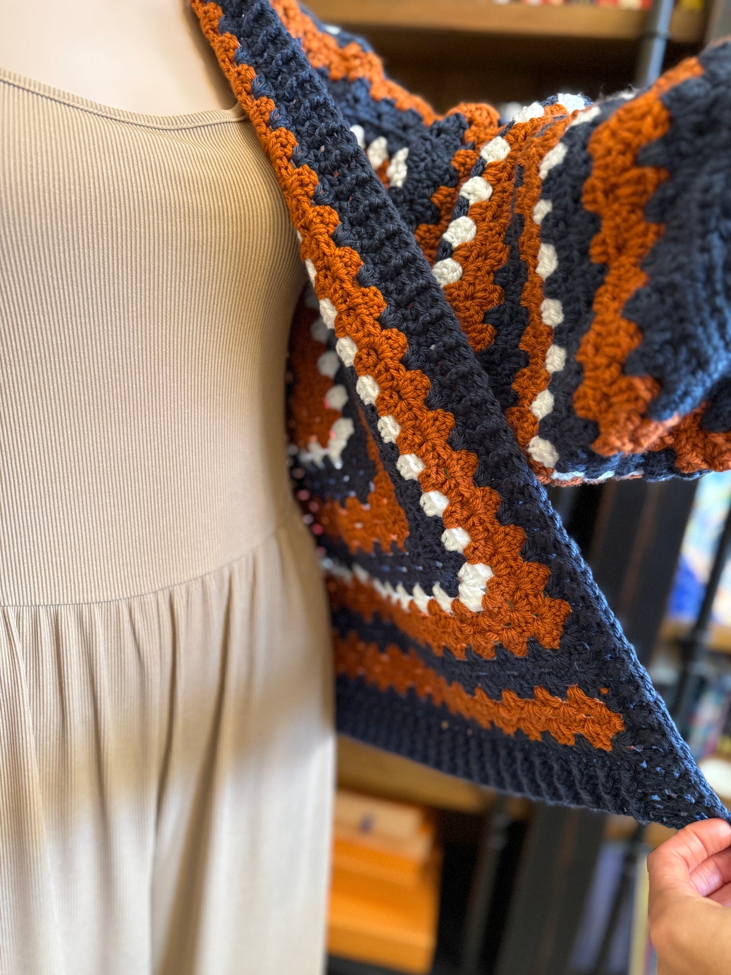 "Study Hall" - Handmade Crocheted Cardigan