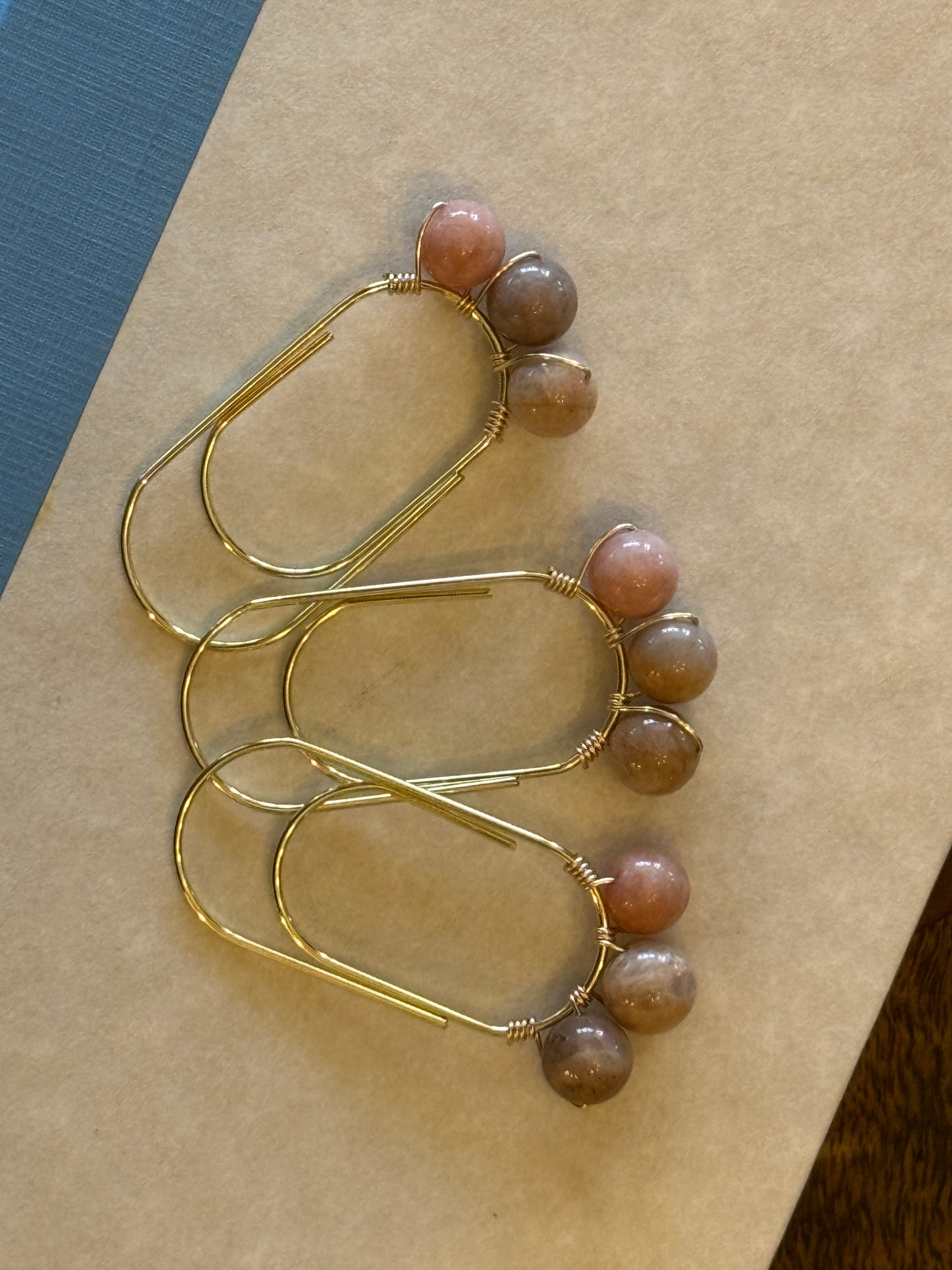 Handmade Semi-Precious Gemstone Paper Clip