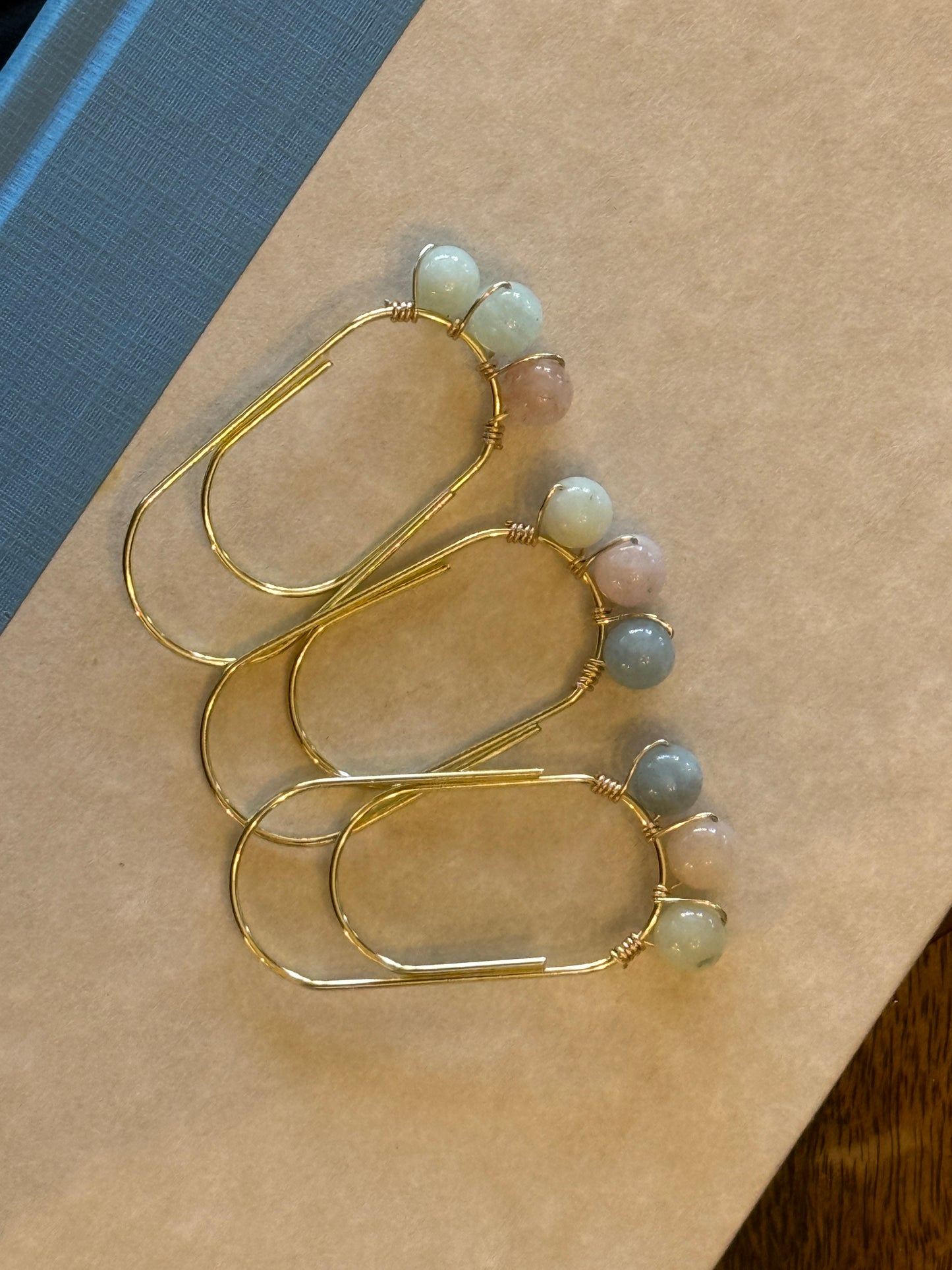 Handmade Semi-Precious Gemstone Paper Clip