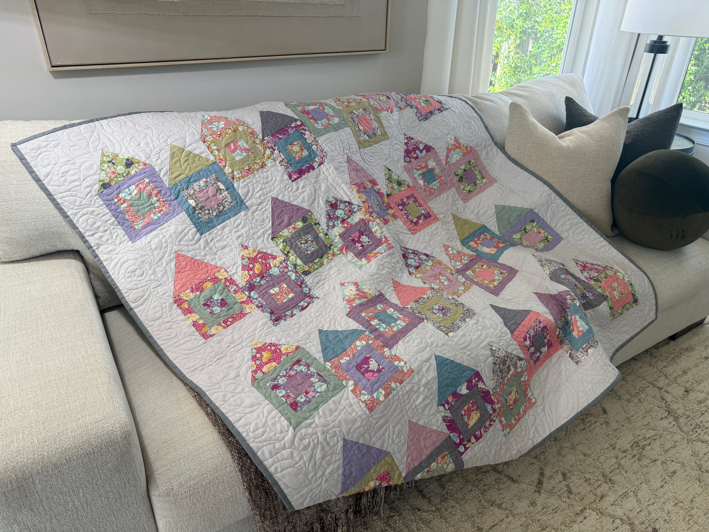 Home Sweet Home – Handmade Quilt (55.5" x 59.5")