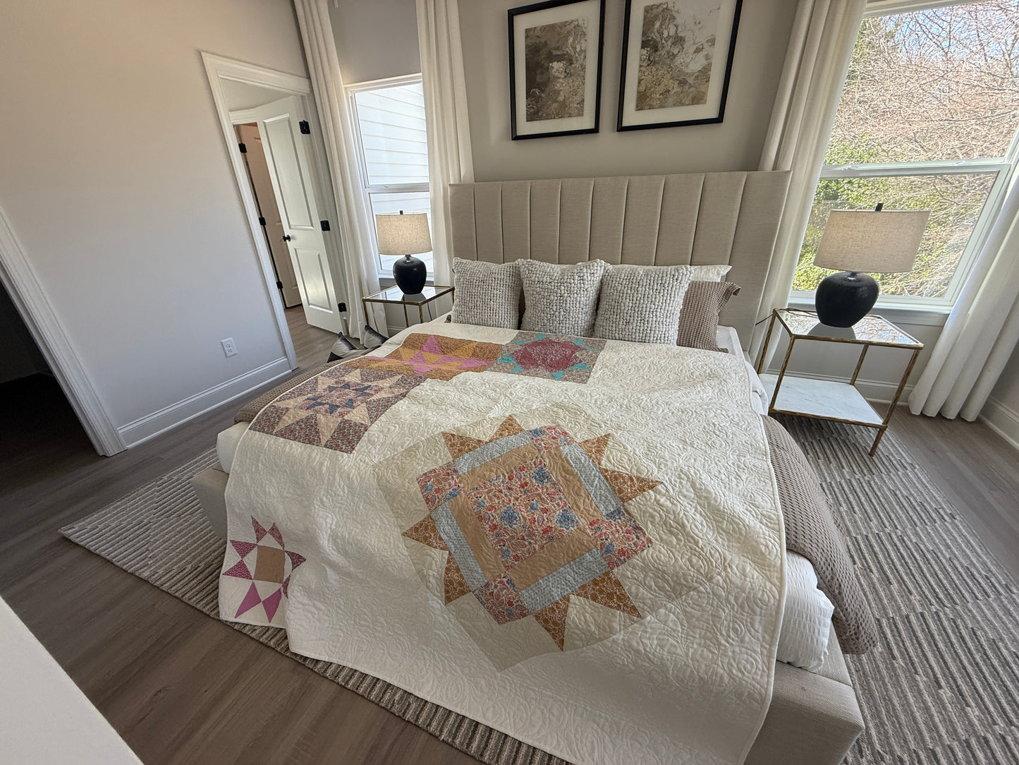 Starry Night Constellation – Handmade Quilt (70.5" x 80.5")