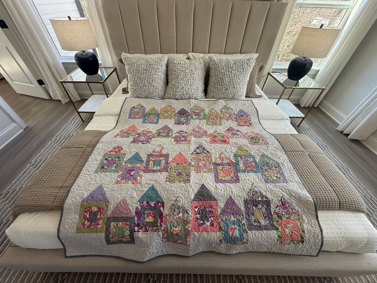 Home Sweet Home – Handmade Quilt (55.5" x 59.5")