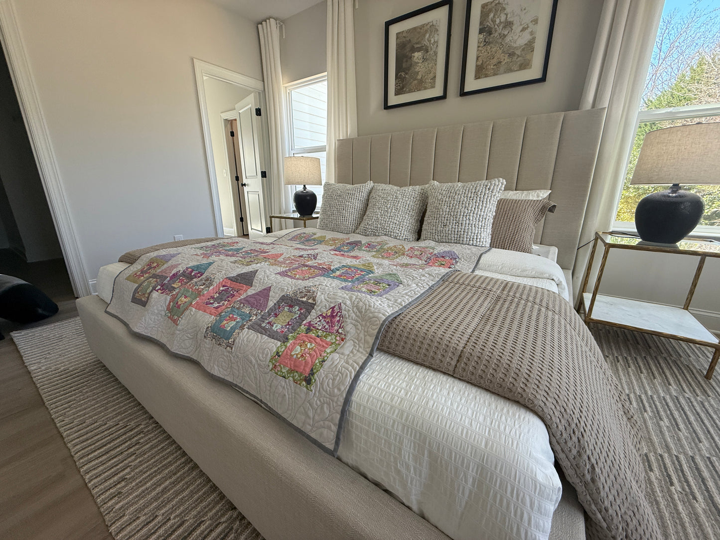 Home Sweet Home – Handmade Quilt (55.5" x 59.5")