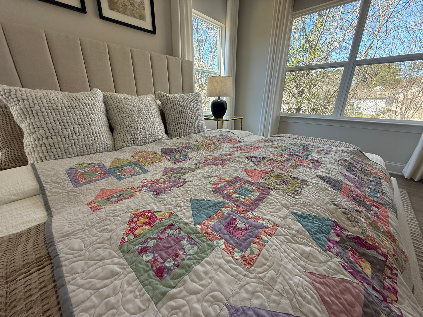 Home Sweet Home – Handmade Quilt (55.5" x 59.5")