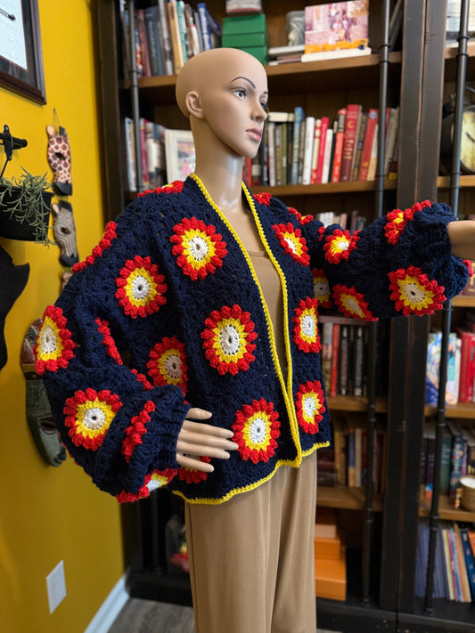💙 Red Bull Racing-Inspired Handmade Crocheted Cardigan