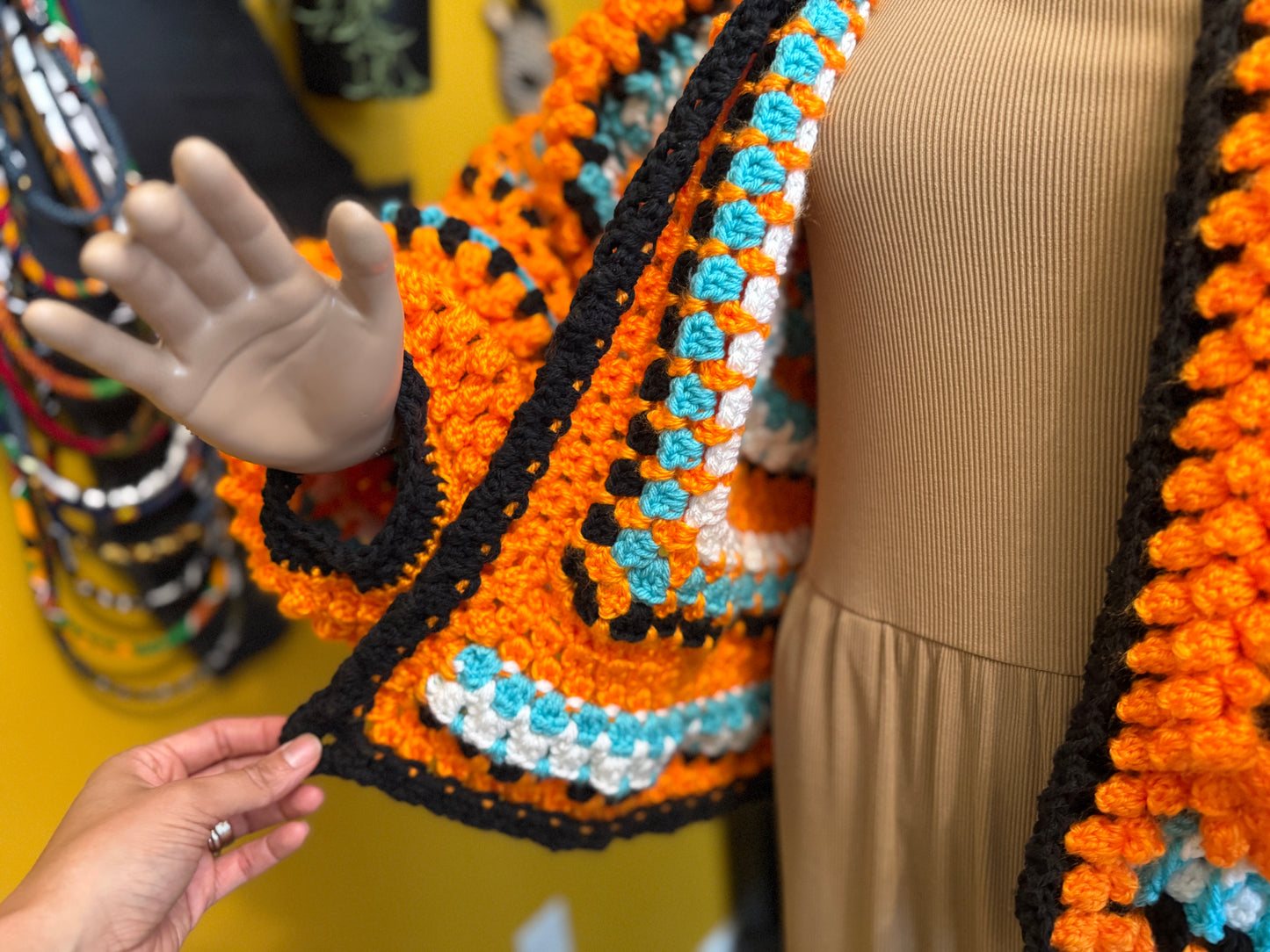 🧡 McLaren-Inspired Handmade Crocheted Cardigan