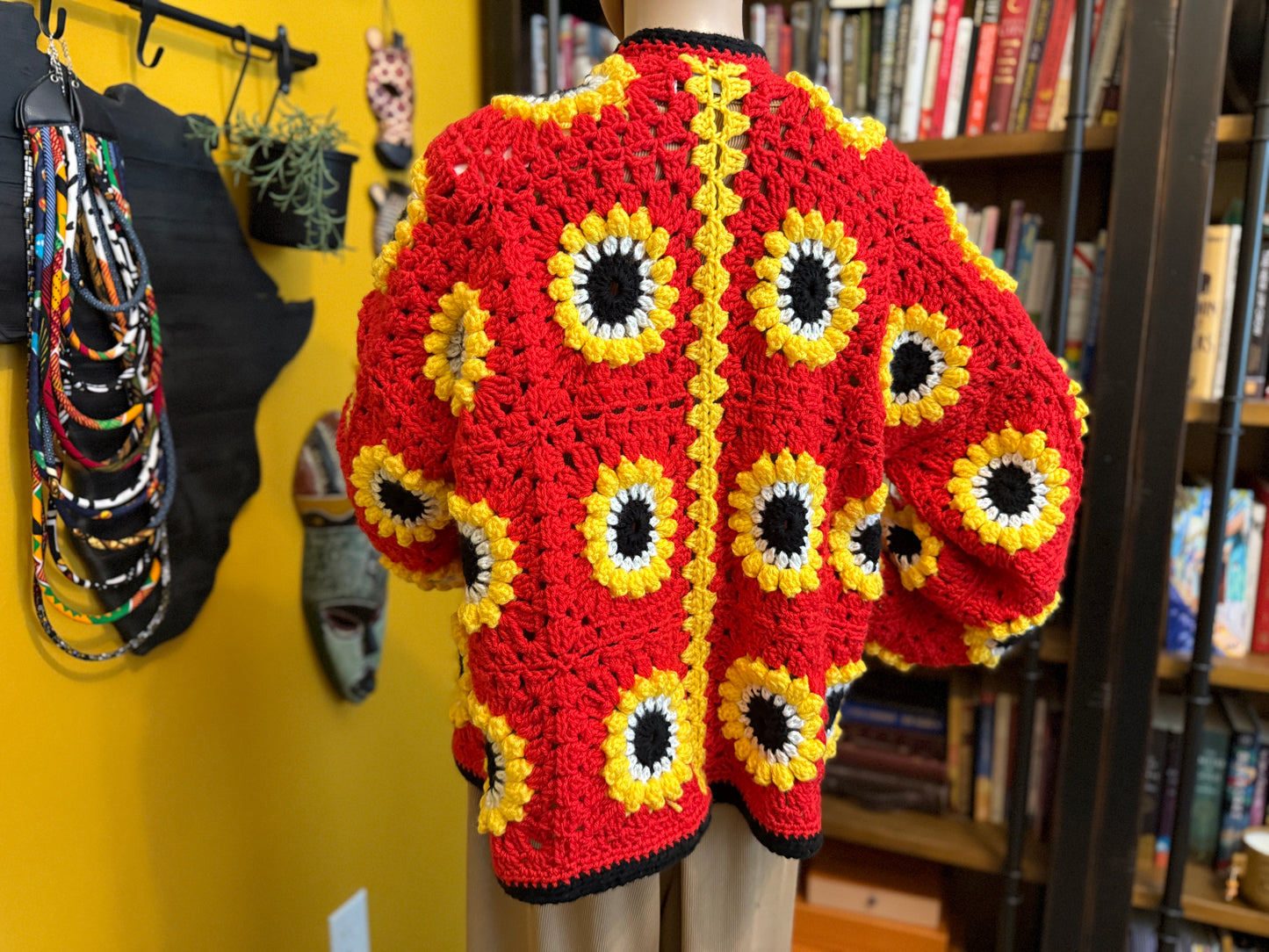 ❤️ Ferrari-Inspired Handmade Crocheted Cardigan