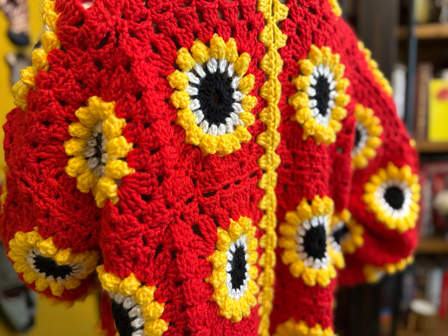 ❤️ Ferrari-Inspired Handmade Crocheted Cardigan
