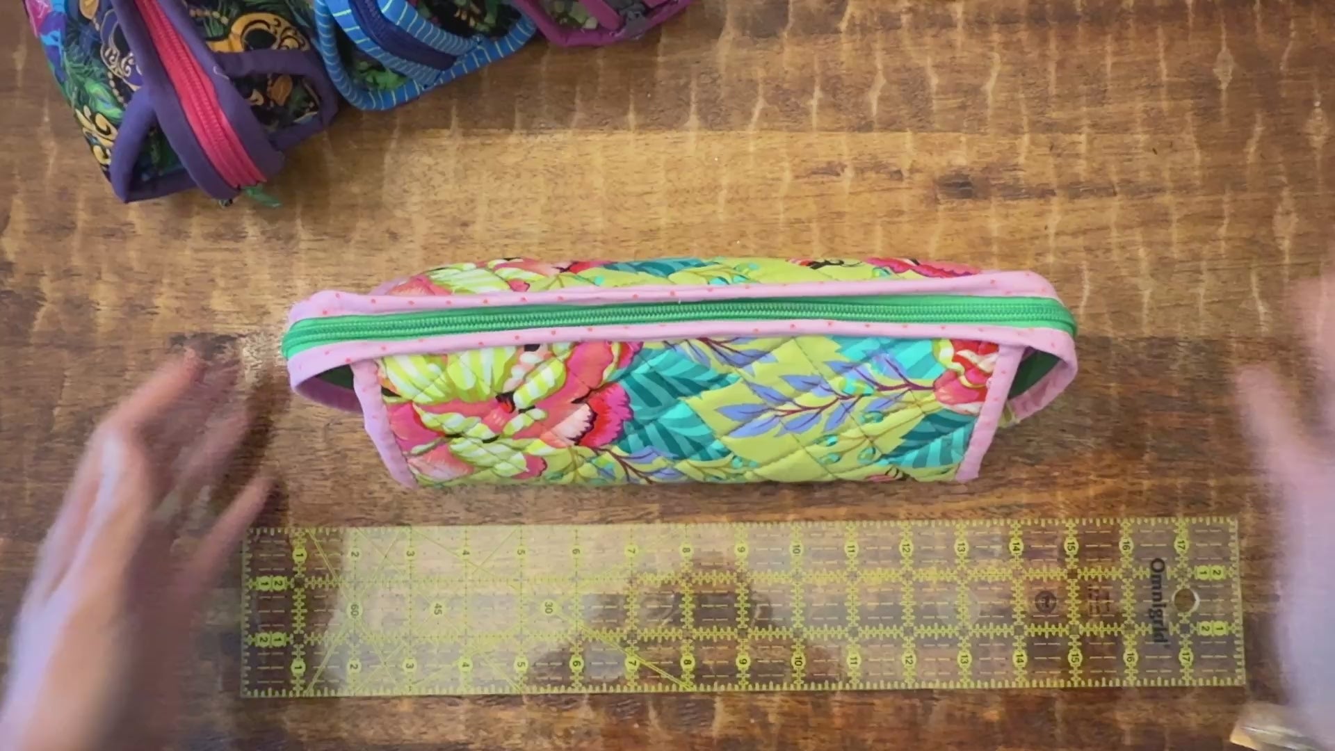 Flowers and Bees (Tula Pink) Sew Together Bag