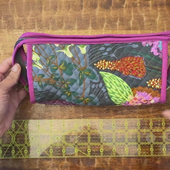 Moody Floral Purple Gray Sew Together Bag